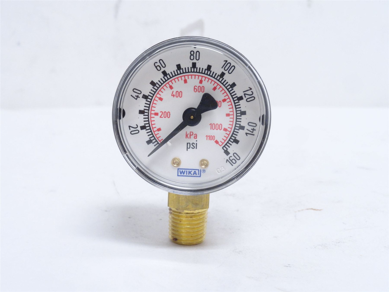 Wika 8990365; Dry Pressure Gauge; 0-160PSI; 2" Dial; 1/4NPT