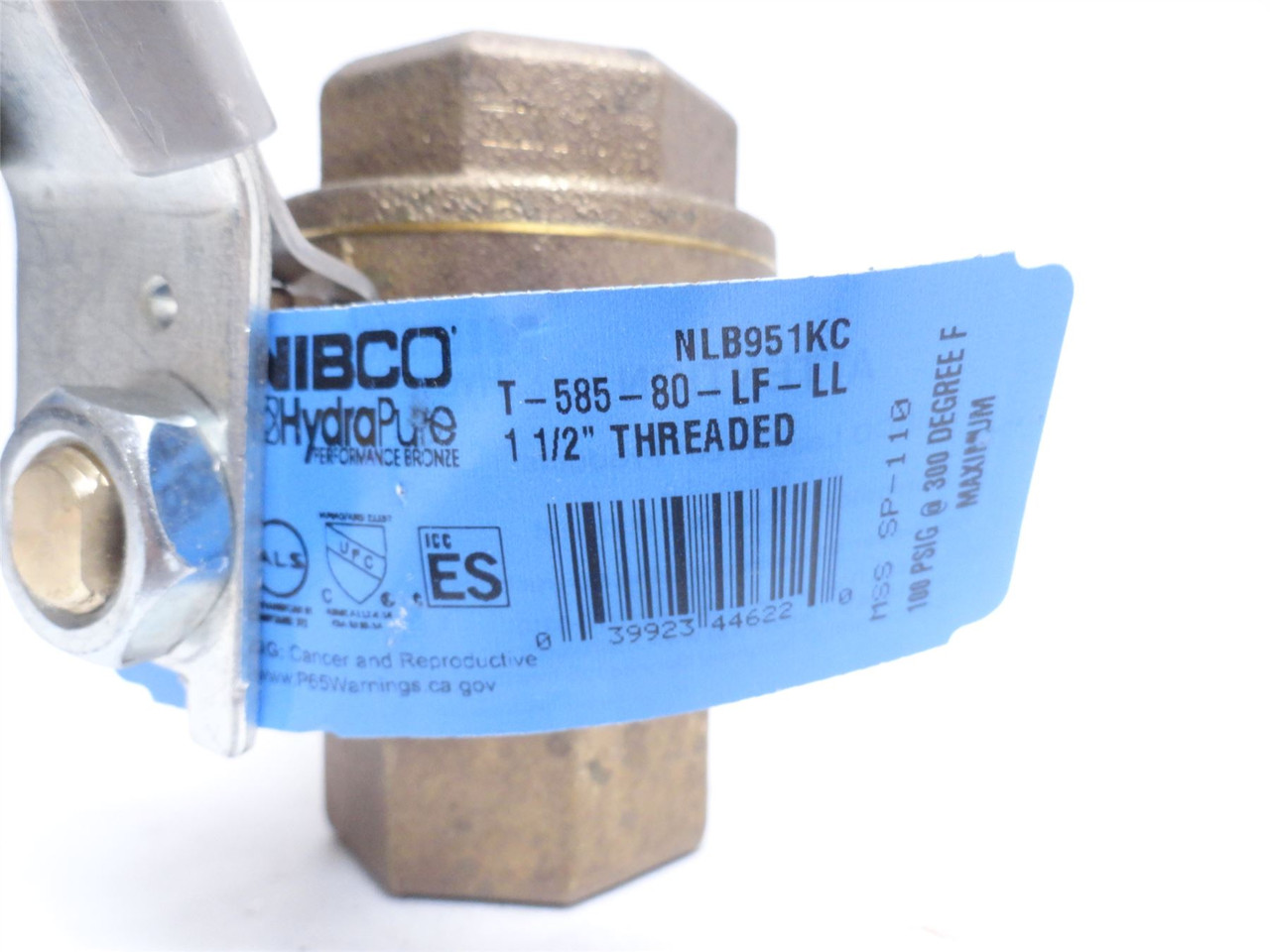 Nibco T-585-80-LF-LL; Lead-Free Bronze Ball Valve; 1-1/2NPT