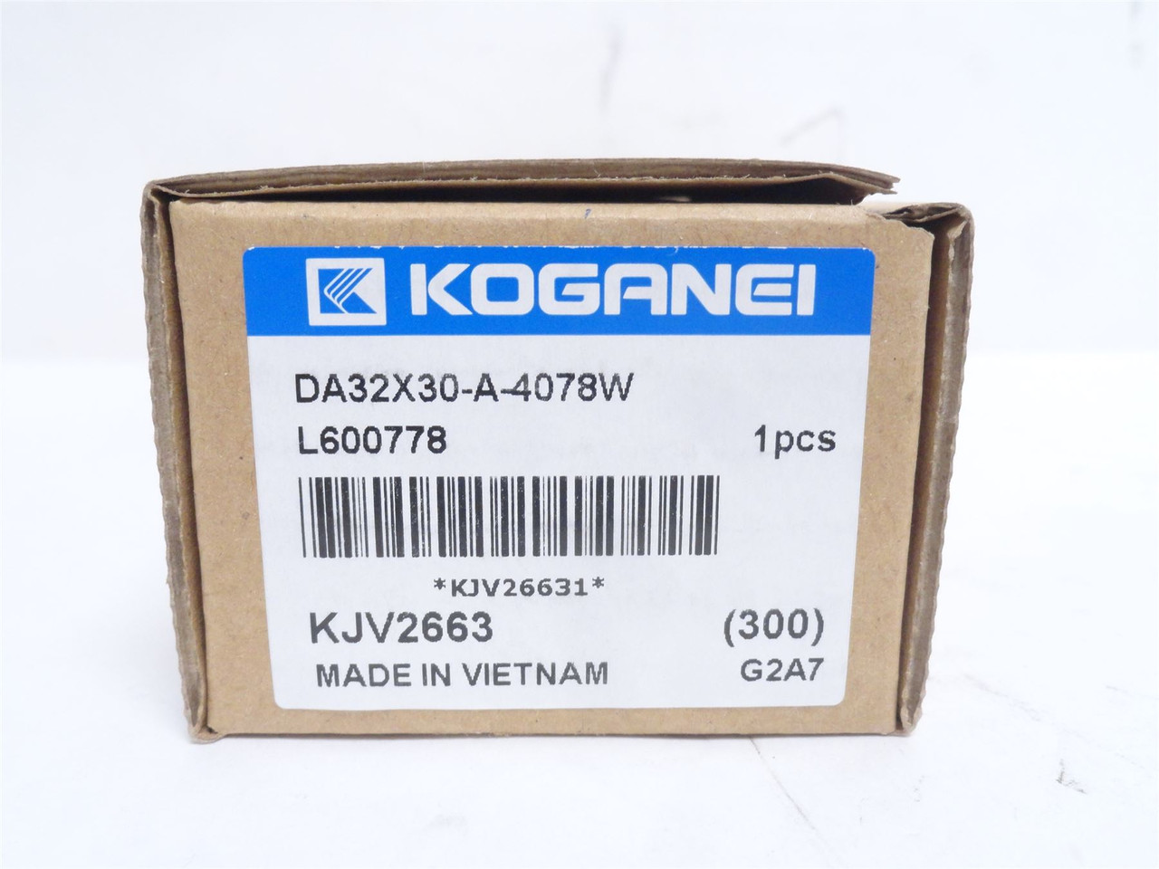 Koganei DA32X30-A-4078W; Air Cylinder 32mmID x 30mm Stroke