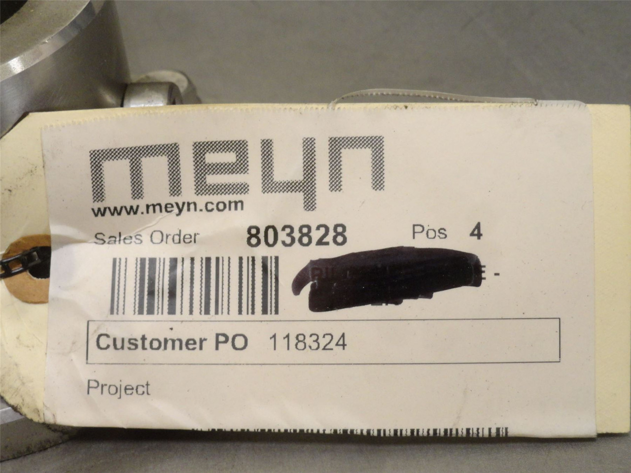 Meyn 0858.0050.000.04; Curve 20" x 68" x 15" x 8"; RH/LH 2"ID