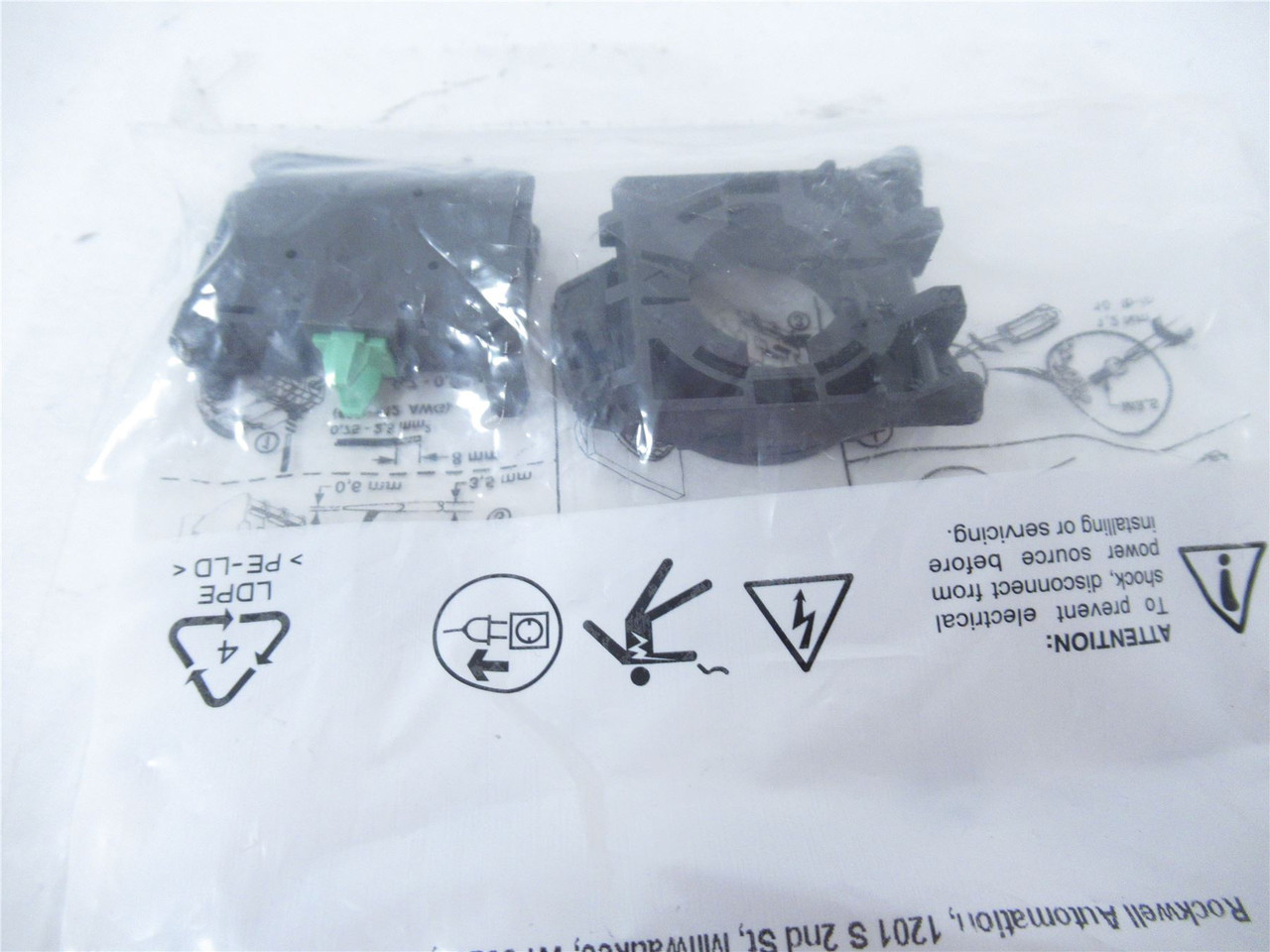 Allen-Bradley 800F-PX10; Contact Block 1-NO 0-NC