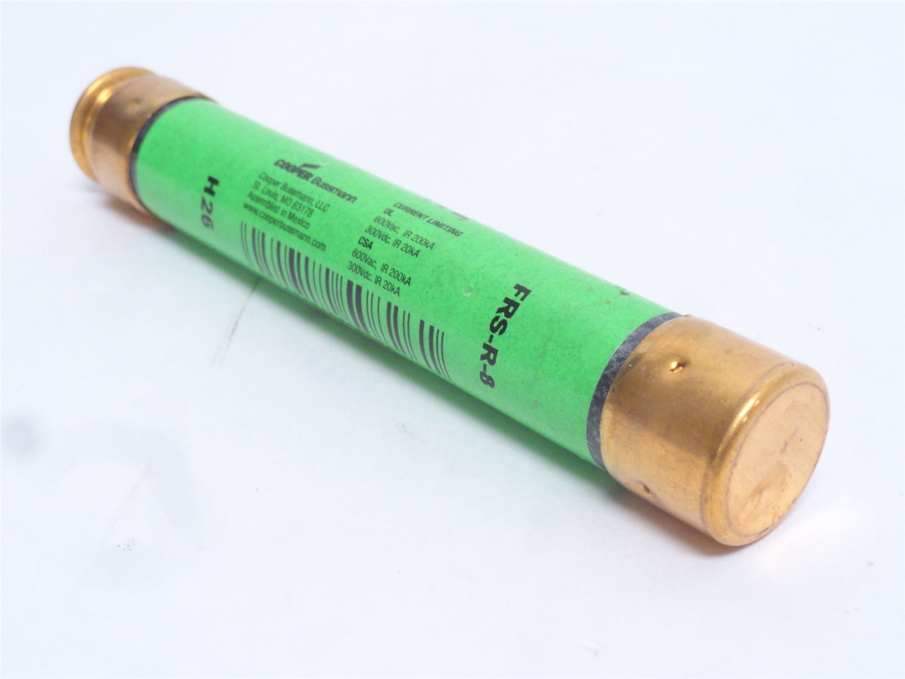 Bussmann FRS-R-8; Time Delay Fuse; 8A; 600VAC/300VDC