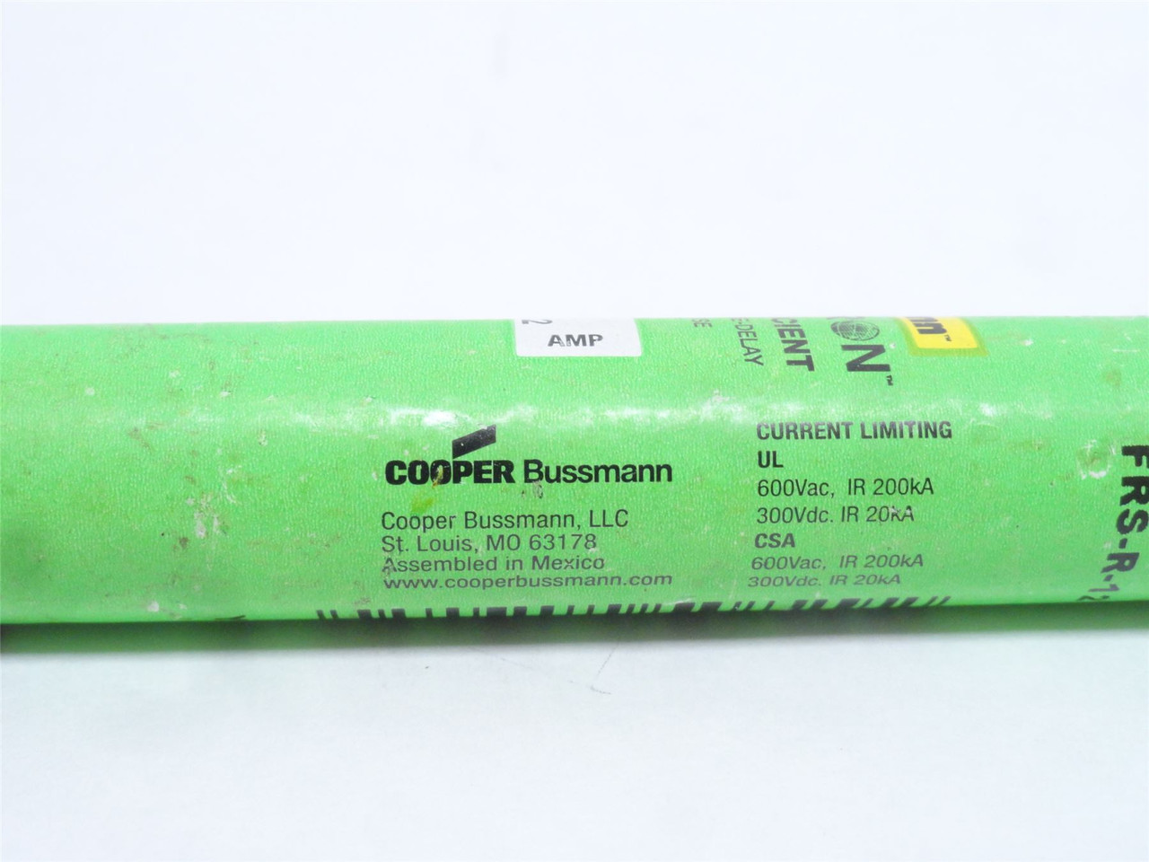 Bussmann FRS-R-12; Time Delay Fuse; 12A; 600VAC/300VDC