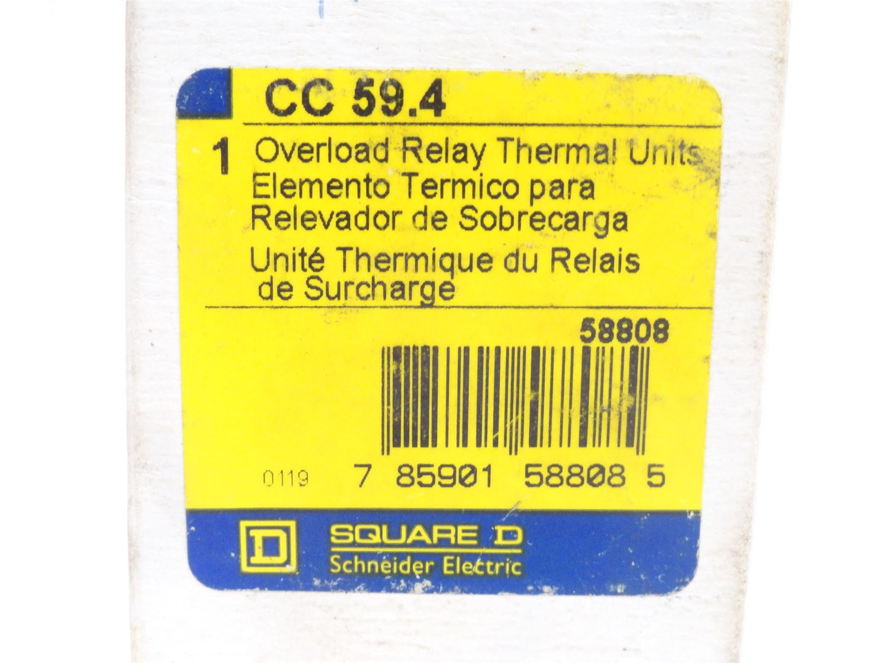Square D CC59.4; Thermal Overload Relay Unit; Ser: CC