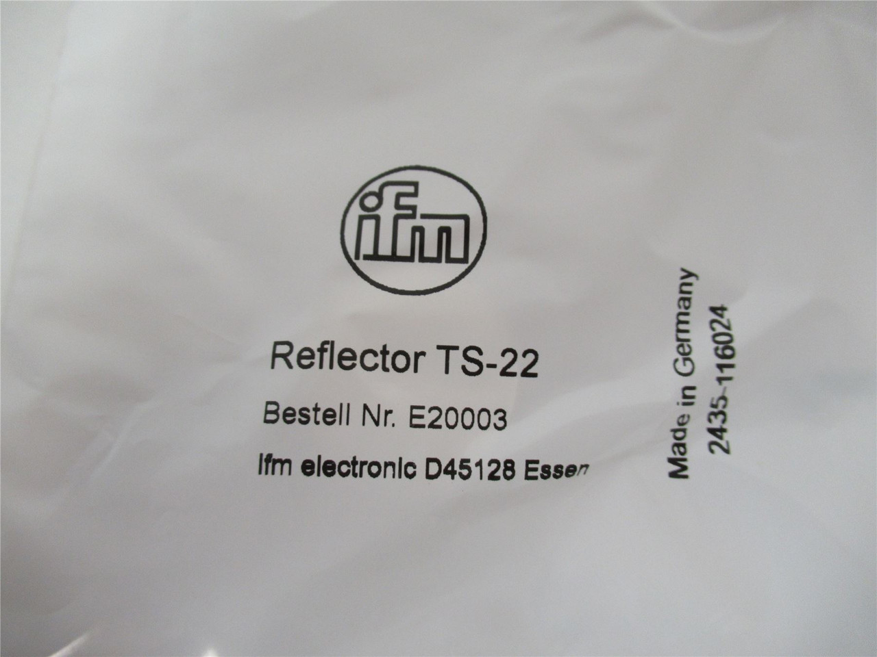 IFM E20003; Lot-2 Reflector Sensor
