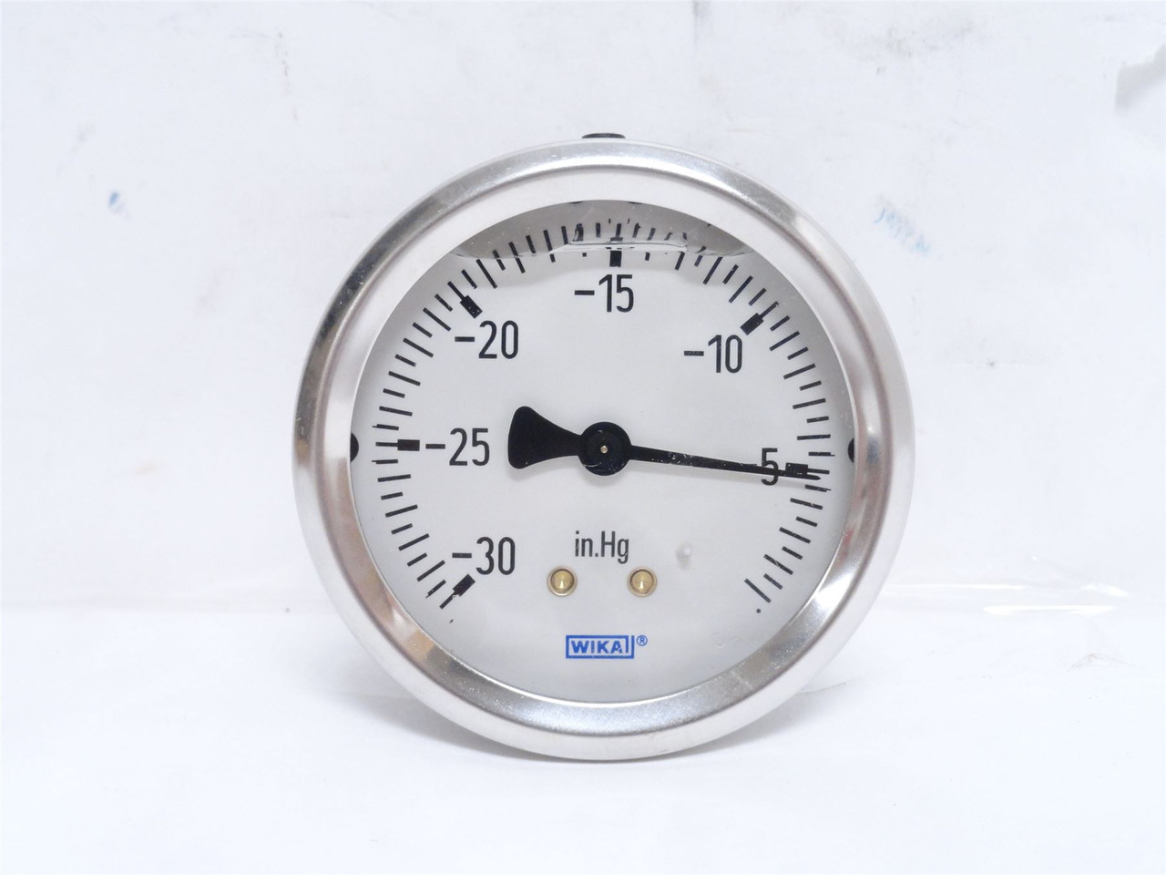 Wika 50230123; Liquid Filled Vacuum Gauge 0-30"Hg; 2.5" Dial