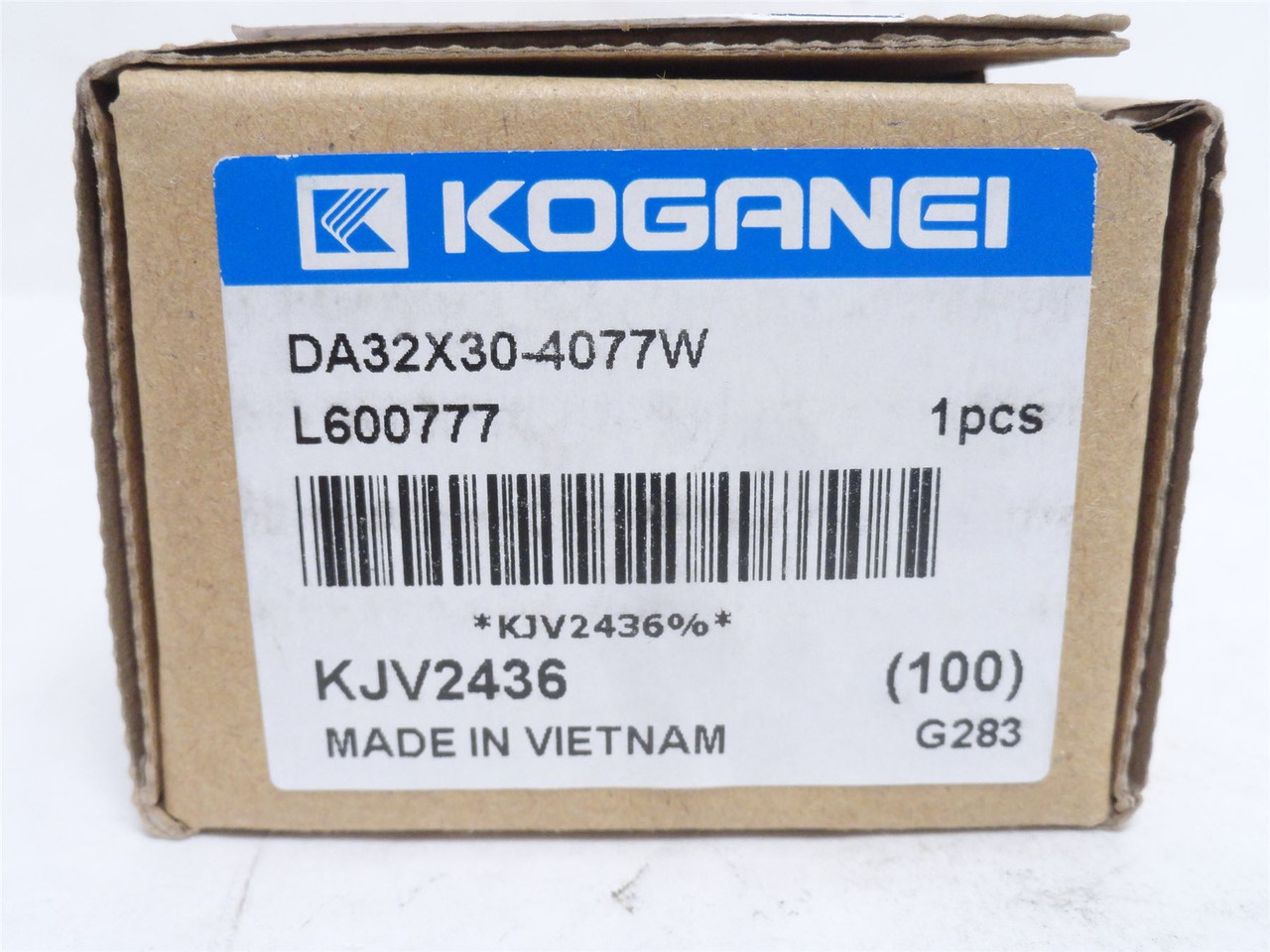Koganei DA32X30-4077W; Air Cylinder 32mmID x 30mm Stroke