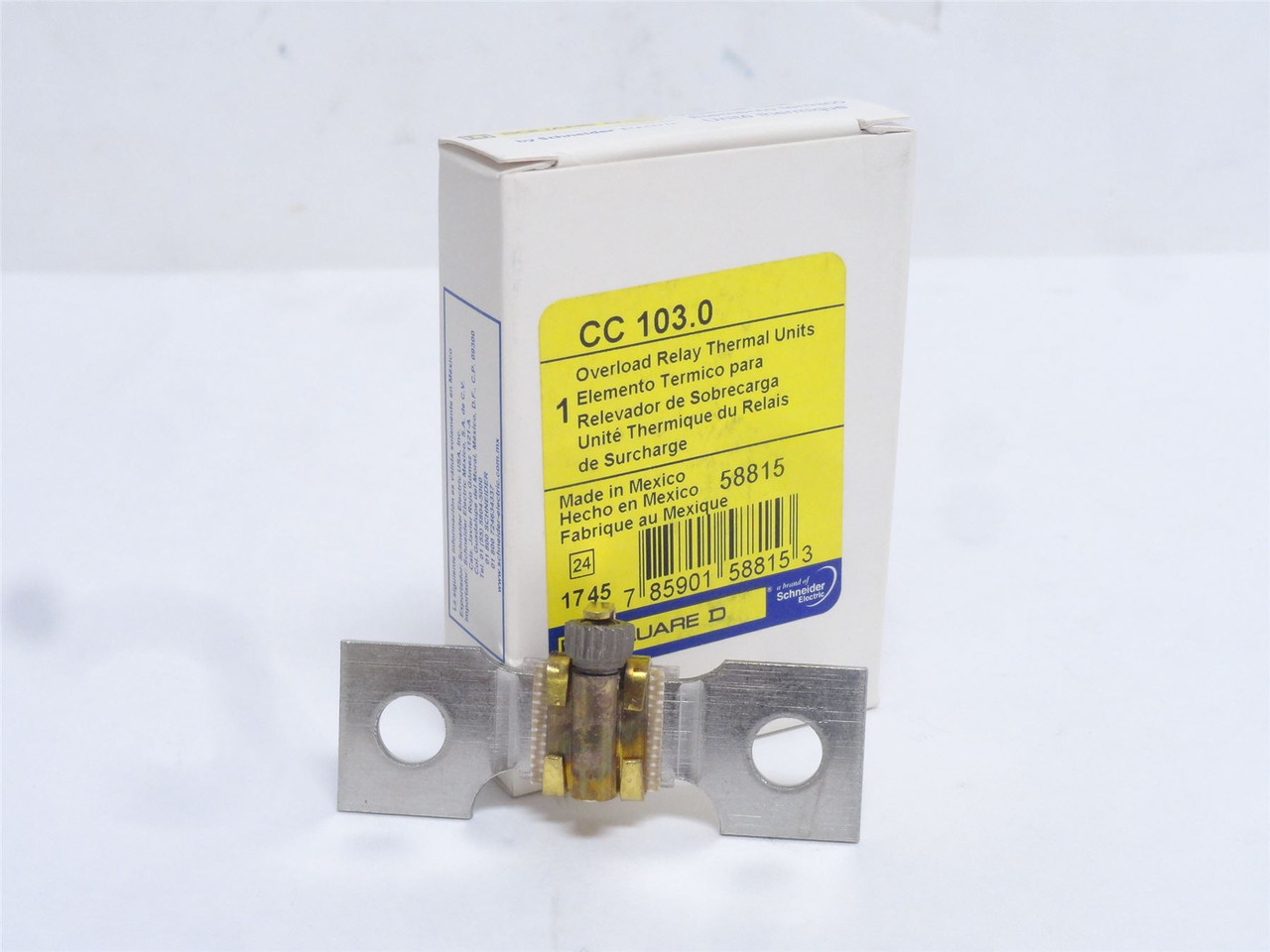 Square D CC103.0; Thermal Overload Relay Unit; Ser: CC