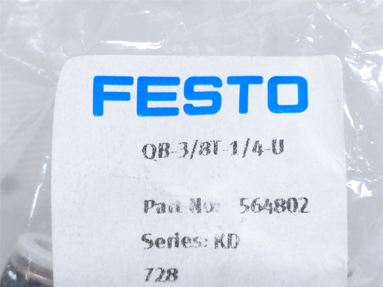Festo QB-3/8T-1/4-U; Lot-5; Connectors 564802; 3/8" x 1/4"PTC