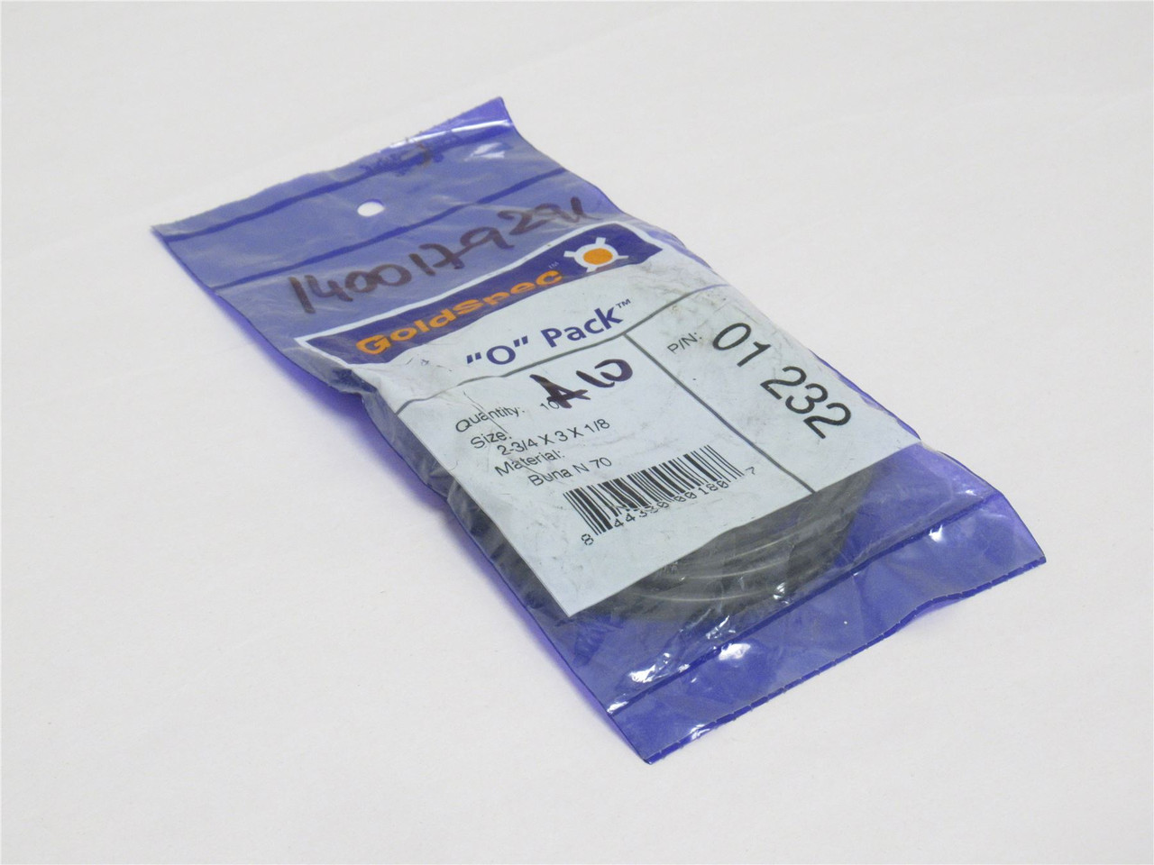 Goldspec 01 232-O; Bag-10; Buna O-Rings; 2-3/4" x 3" x 1/8"
