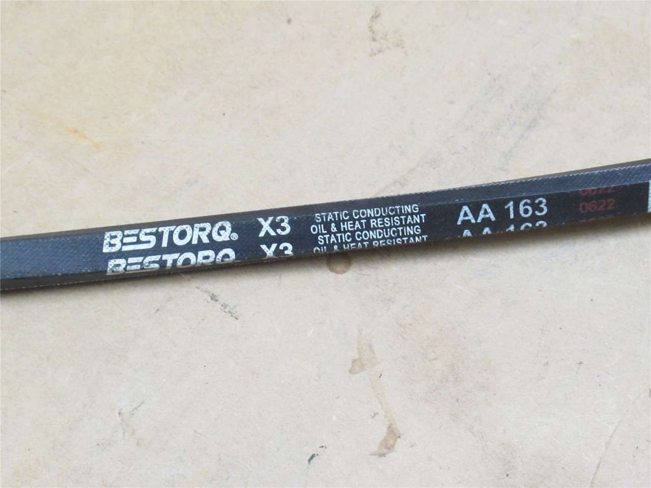BESTORQ AA163; Double V Belt; 165" Long; 1/2" Wide