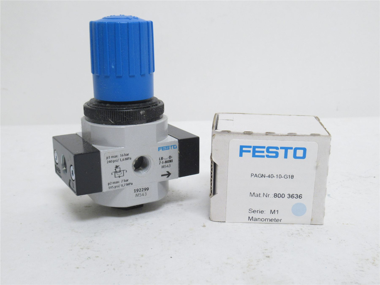 Festo LR-1/8-D-7-I-MINI; Pressure Regulator 192299; 240PSI