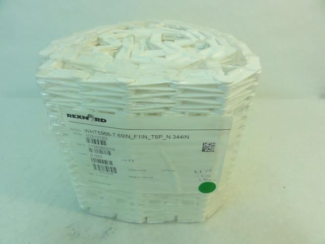 Rexnord WHT5966-8; Flat Top Conveyor Chain; 7.69" W; 8FT Length