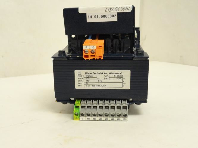 Weco Techniek Trafo/gr; Transformer; 150vA; 110-570V Primary