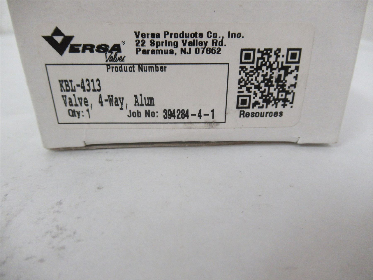 Versa KBL-4313; Pneumatic Valve 4 Way  1/4" Body Size