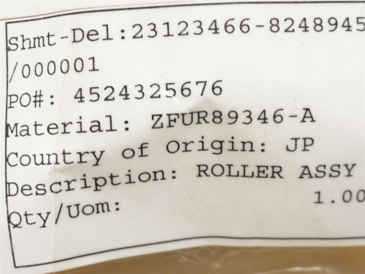 Cryovac FUR89346-A; Roller Assembly 5/8"ID x 1-3/8"OD