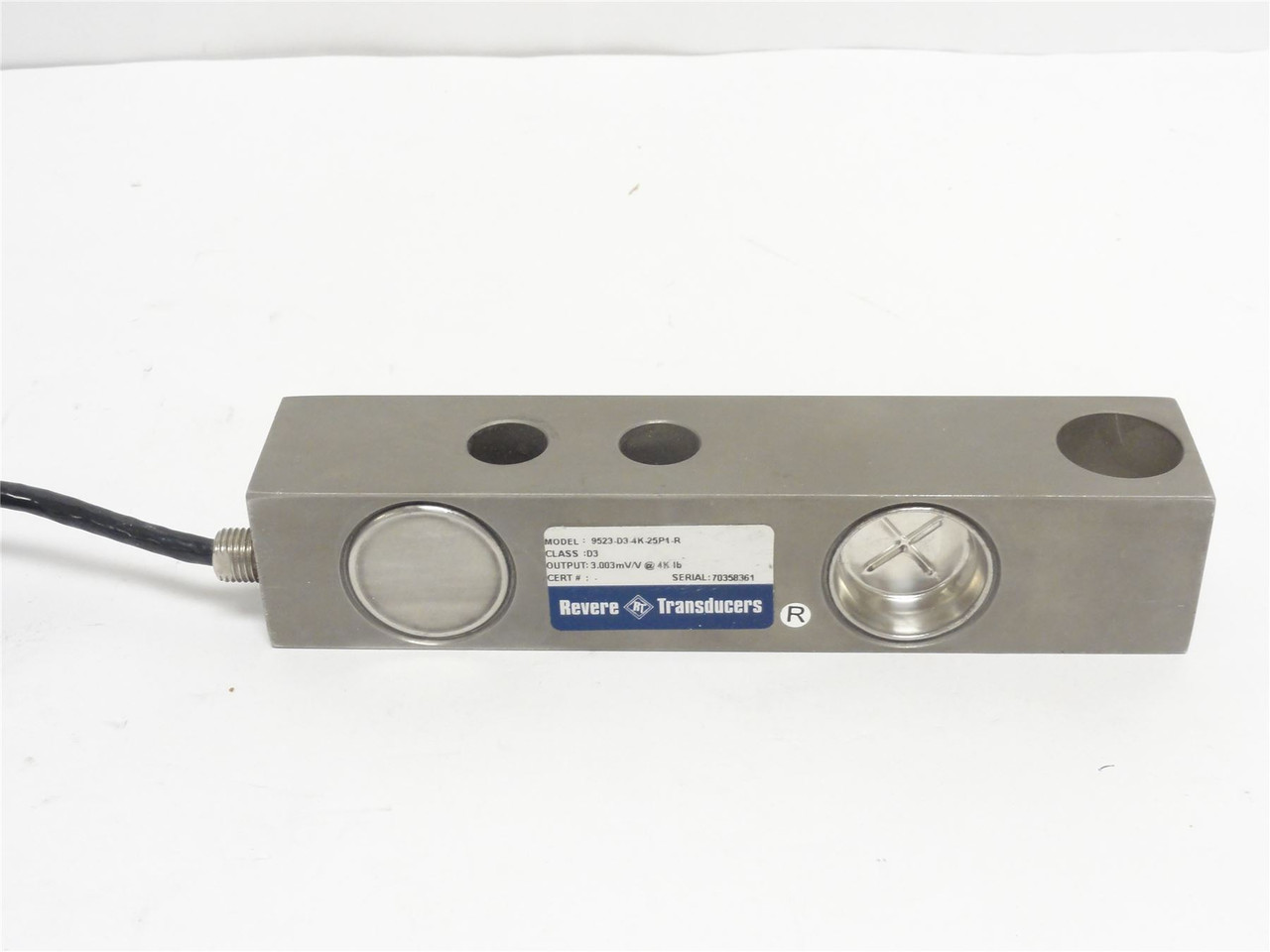 Revere 9523-D3-4K-25P1-R; Load Cell; 4;000Lbs; 3.003mV/V