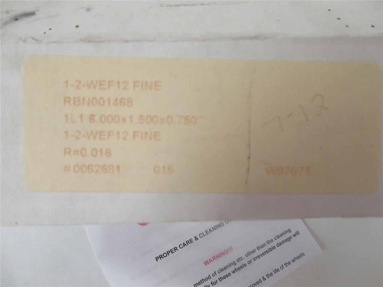 Razor Edge Systems 12WEF12 Fine; Fine Wheel Edger Alum Core