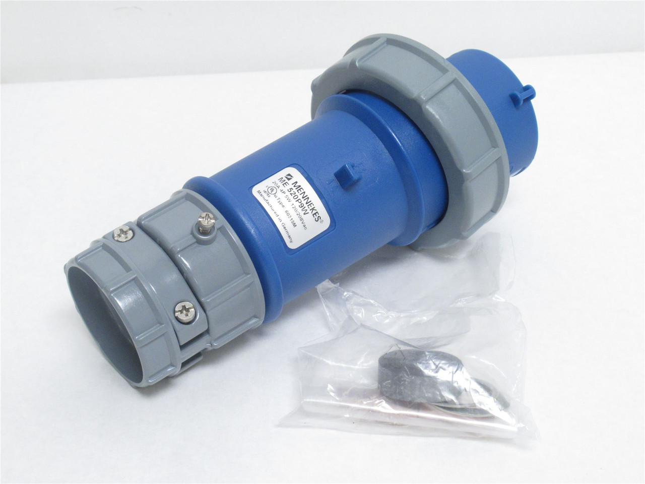 Mennekes ME520P9W; Pin/Sleeve Plug; 20A; 120/208VAC; 4P; 3PH