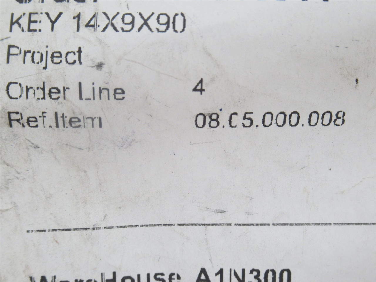 Meyn 08.05.000.008; Shaft Key; SS; 14mm x 9mm x 90mm