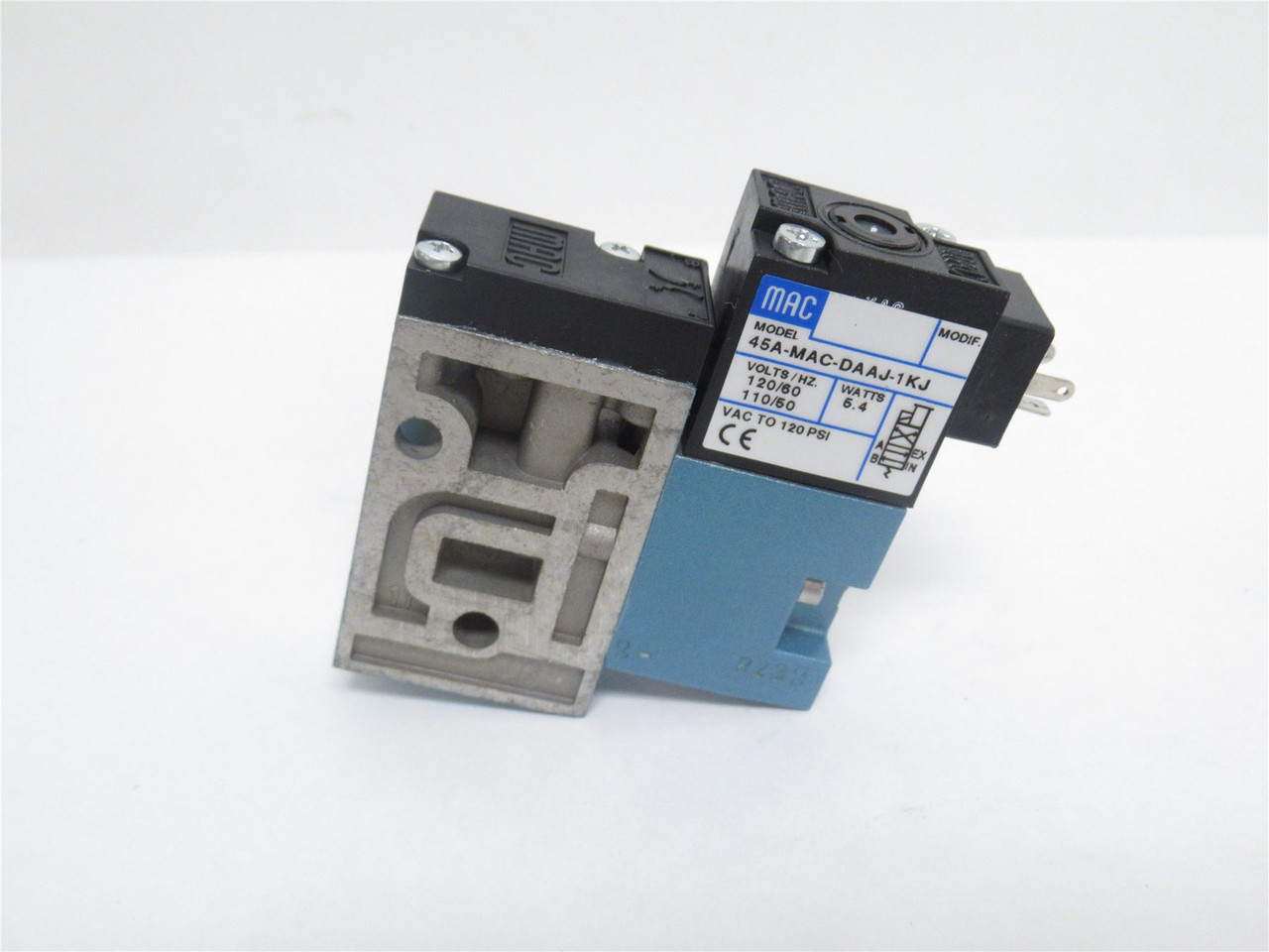 MAC 45A-MAC-DAAJ-1KJ; Air Solenoid Valve 0-120PSI; 110/120V