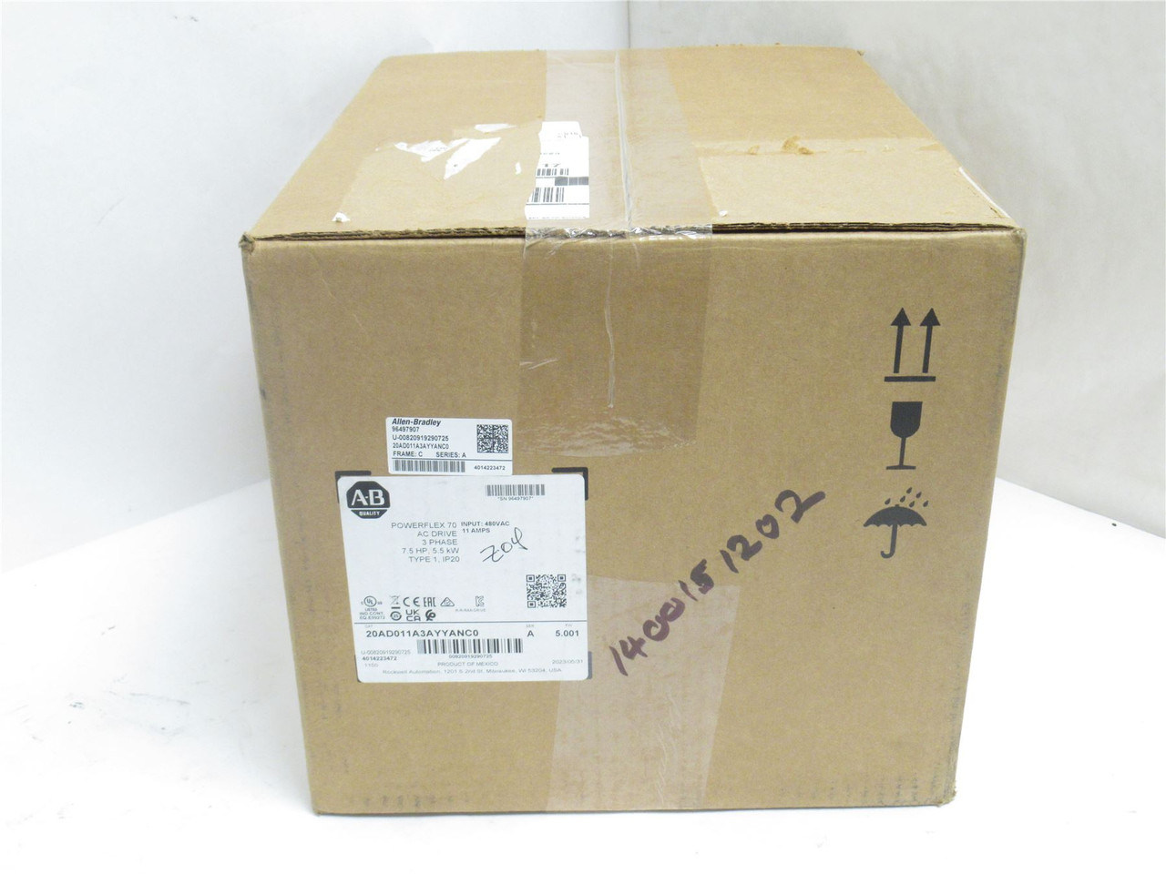 Allen-Bradley 20AD011A3AYYANC0; AC Drive; 7-1/2HP; 480VAC In