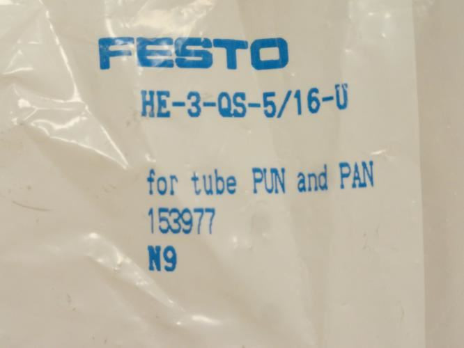 Festo HE-3-QS-5/16-U; Manual Shut-Off Valve 153977; 5/16" PTC