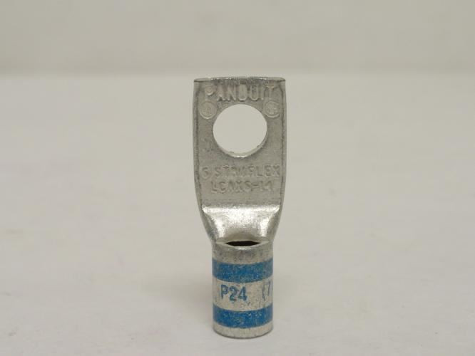 Panduit LCAX6-14-L; Lot-4 Copper Compression Lugs # 6 AWG