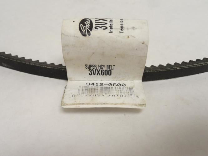Gates 3VX600; V-Belt 9412-0600 60" Long; 3/8" Top Width