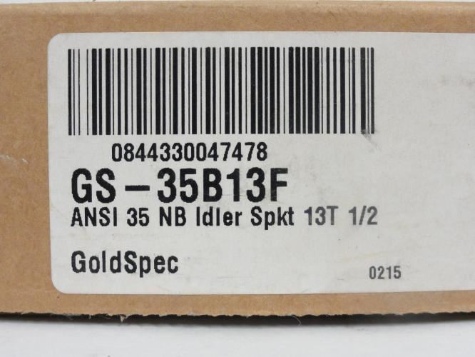 Goldspec GS-35B13F; Idler Sprocket; # 35; 13Teeth; 0.5" ID