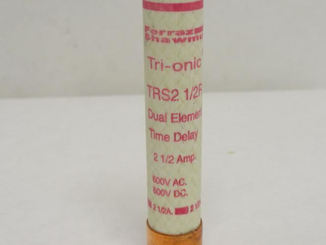Gould TRS2-1/2R; Dual Element Time Delay Fuse; 2-1/2A; 600V