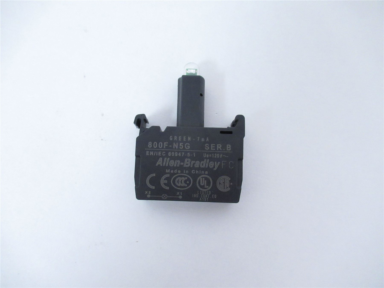 Allen-Bradley 800F-N5G; Module Lamp Module LED 120V AC; Green