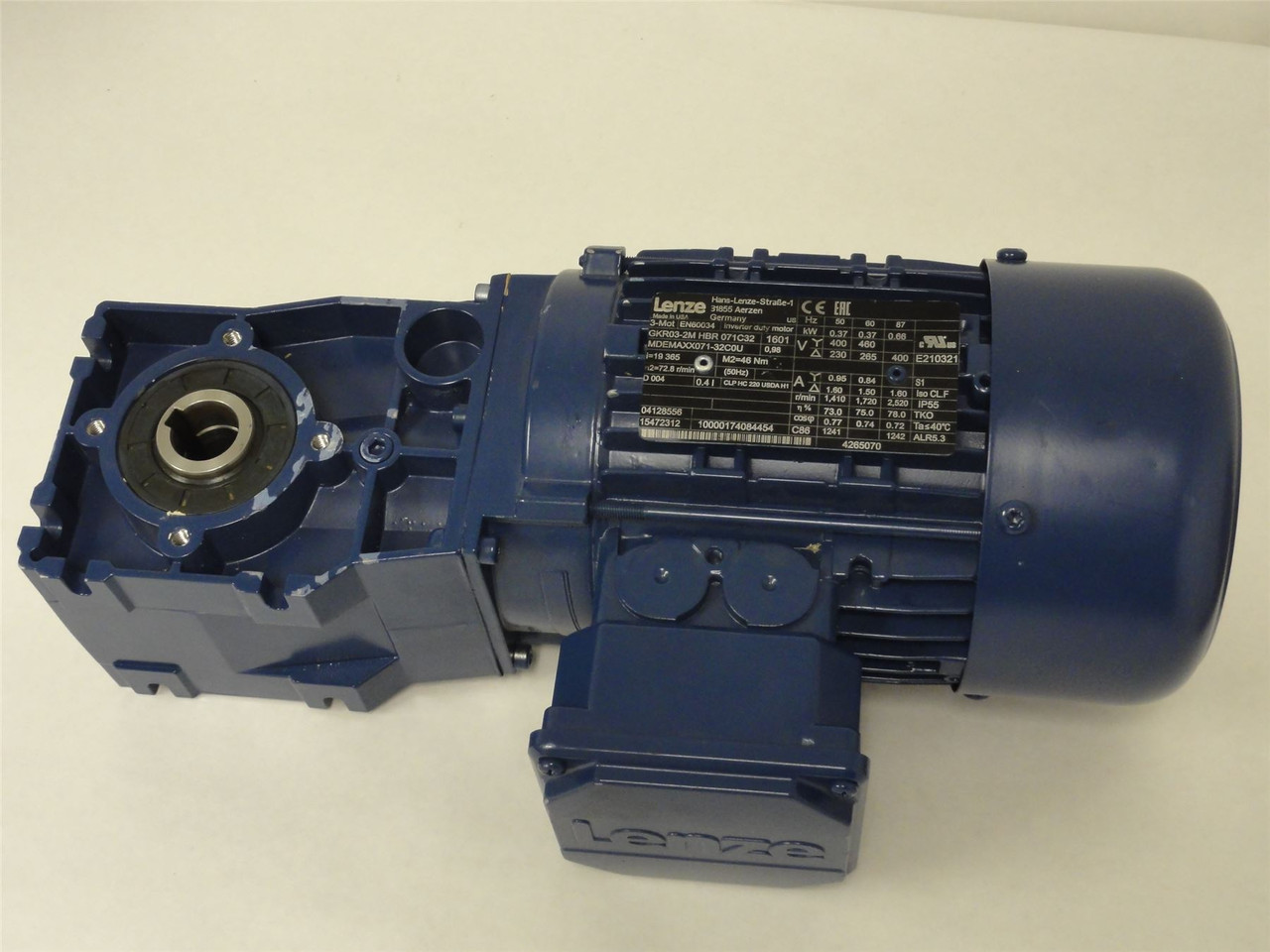 Lenze GKR03-2M HBR 071C32; Gear Motor; 0.37kW; 460V 1720r/min