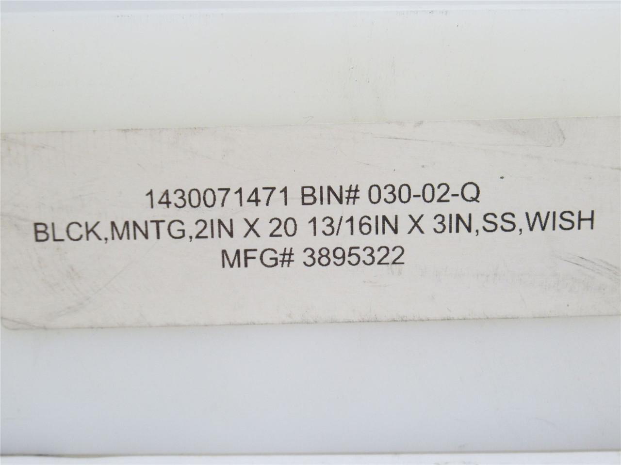 Marel 3895322; Wishbone Remover Mounting Block