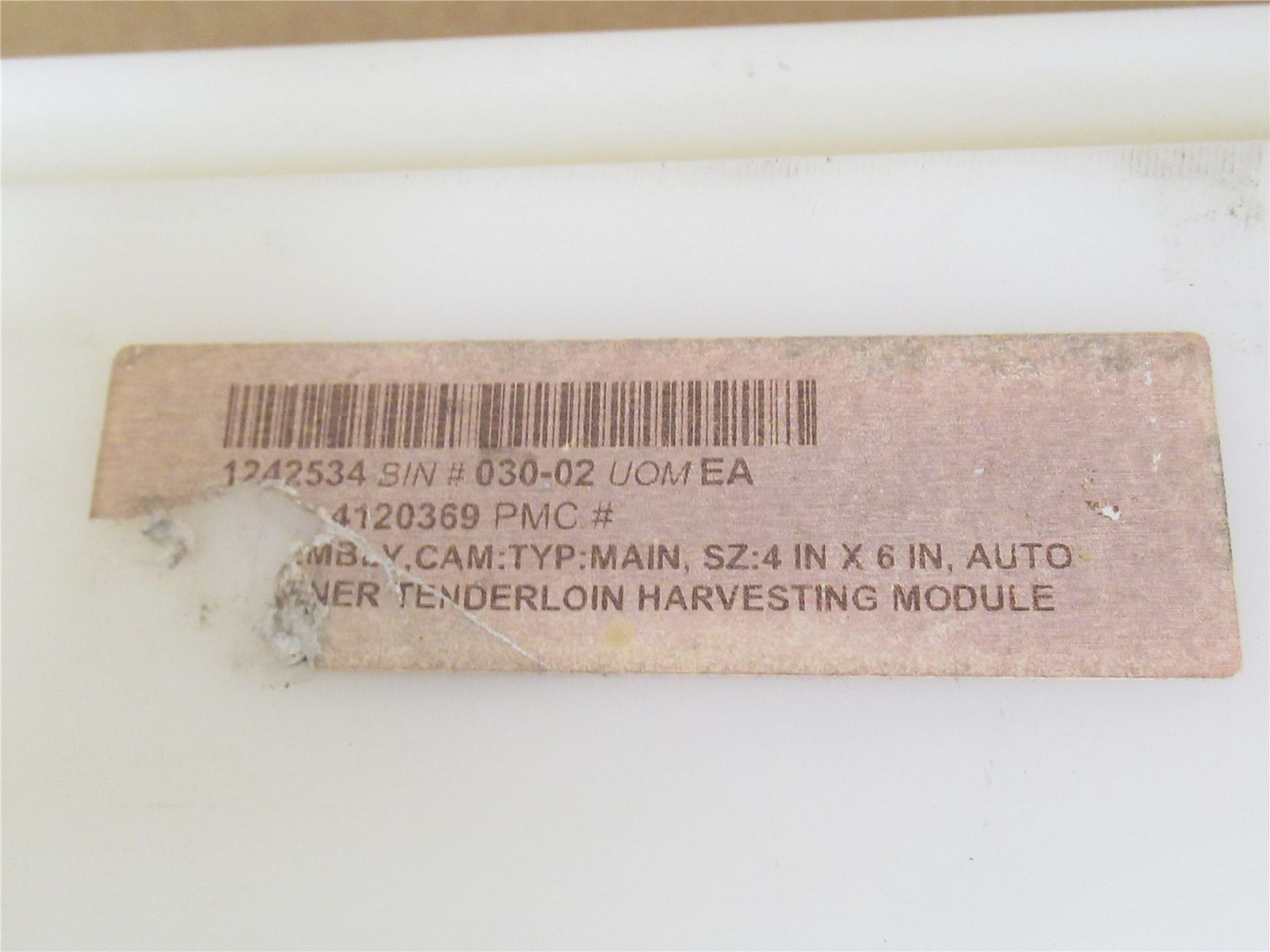 Marel 4120369; Tenderloin Harvesting Main Cam Assembly