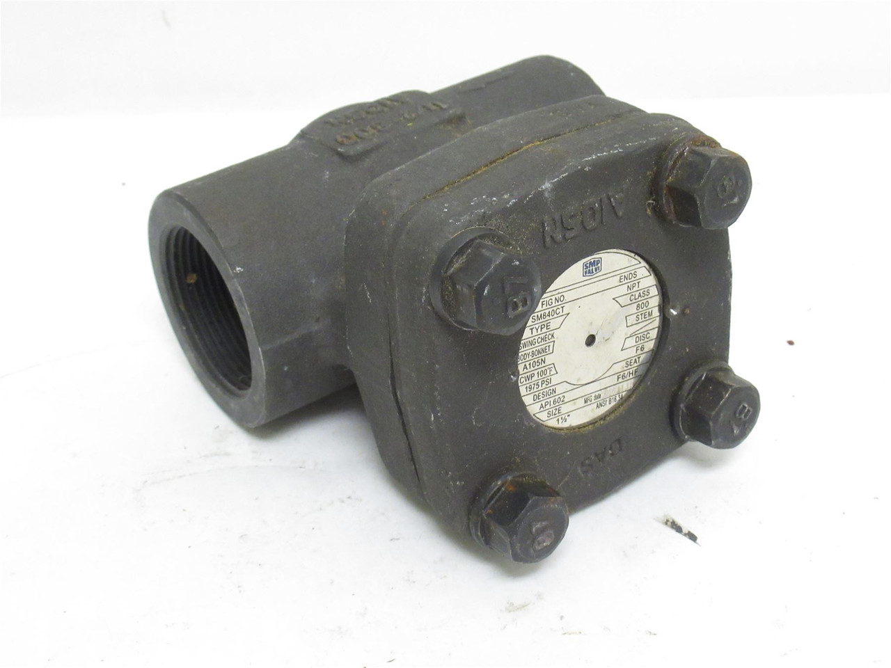 SMP SM840CT; Swing Gate Check Valve; 1-1/2NPT; 1975PSI