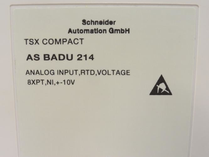 Schneider AS-BADU-214; Analog Input Module; 8 Point; 10V; 4-20mA