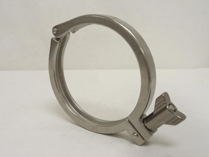 MFG- 13MHHM400SN; Pipe Clamp SS-304; W/Serrated Wing Nut; 4"ID