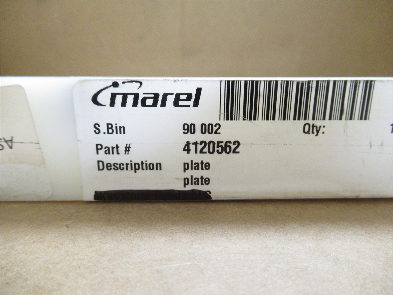 Marel 4120562; Plate Assy; UHMW; 39-3/8" Long x 1-3/16" Wide