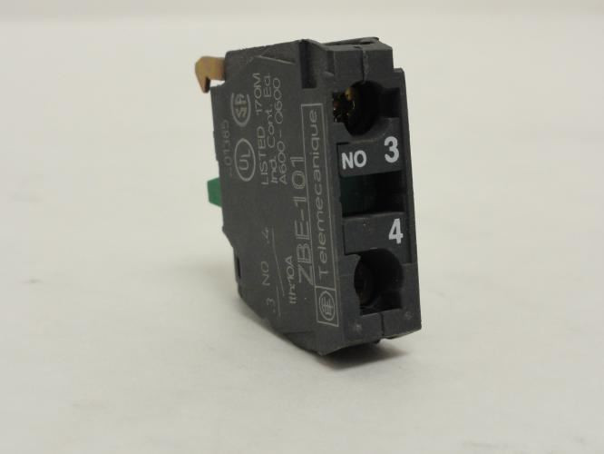 Telemecanique ZBE-101; Aux Contact Block; 10A; 600V; 1-NO