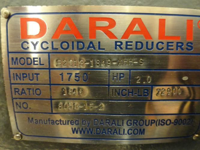 Darali B2013-1849-XHH-S; Cycloidal Reducer; 1849:1 Ratio