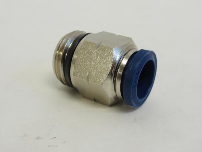Industry-Std 5UPK6; Male Push Connector; # 8 Tube; 1/2" Threads
