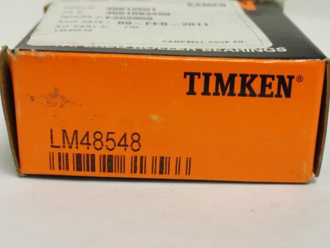 Timken LM48548; Tapered Roller Bearing Cone 1-3/8"ID