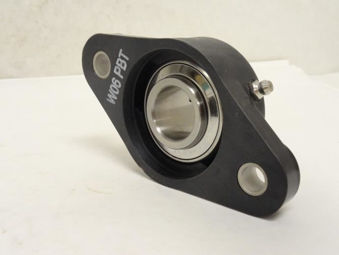 INA W06-PBT; Flange Bearing; 25mm ID; 2-Bolt; Polymer