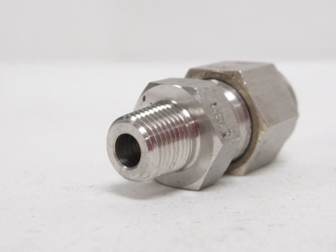 MFG- SS-600-1-2; Male Connector; SS-316; 3/8" Tube x 1/8NPT