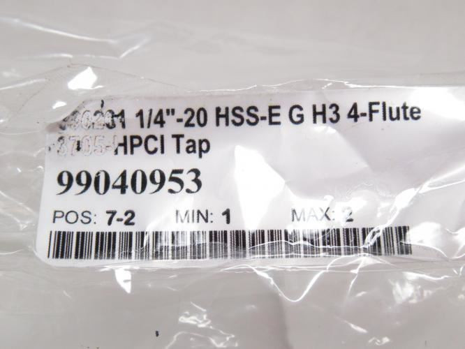 FMT 99040953; Tap; 4-Flute; 1/4"-20 HSS-E G; 3705-HPCI