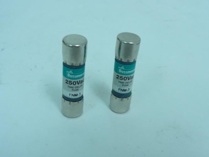 Bussmann FNM-3; Lot-2 Time Delay Fuse; 3A; 250VAC