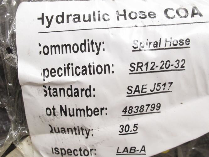 Continental SR12-20X100CL; VHi-Press Hyd Hose; 1-1/4"ID x 100ft