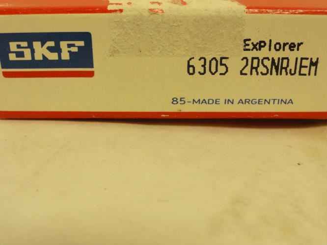 SKF 6305-2RSNRJEM; Ball Bearing; 25mm ID x 62mm OD x 17 mm Wide