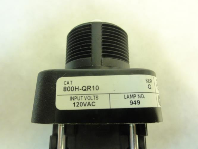 Allen-Bradley 800H-QR10; Pilot Light; 120VAC